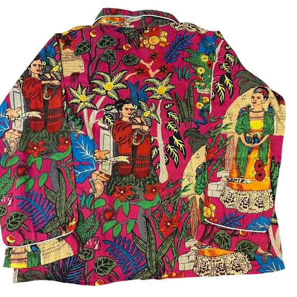 Vibrant Multicolor Pajama Top - Picture 2 of 8